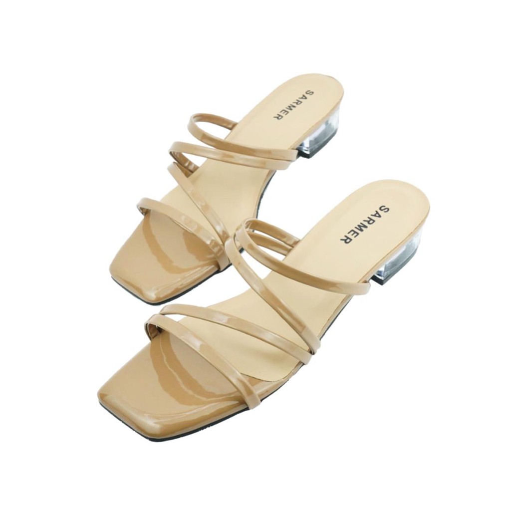 HERLINA FASHION & BAG  ESTELLE CRYSTAL HEELS MOCCA IS