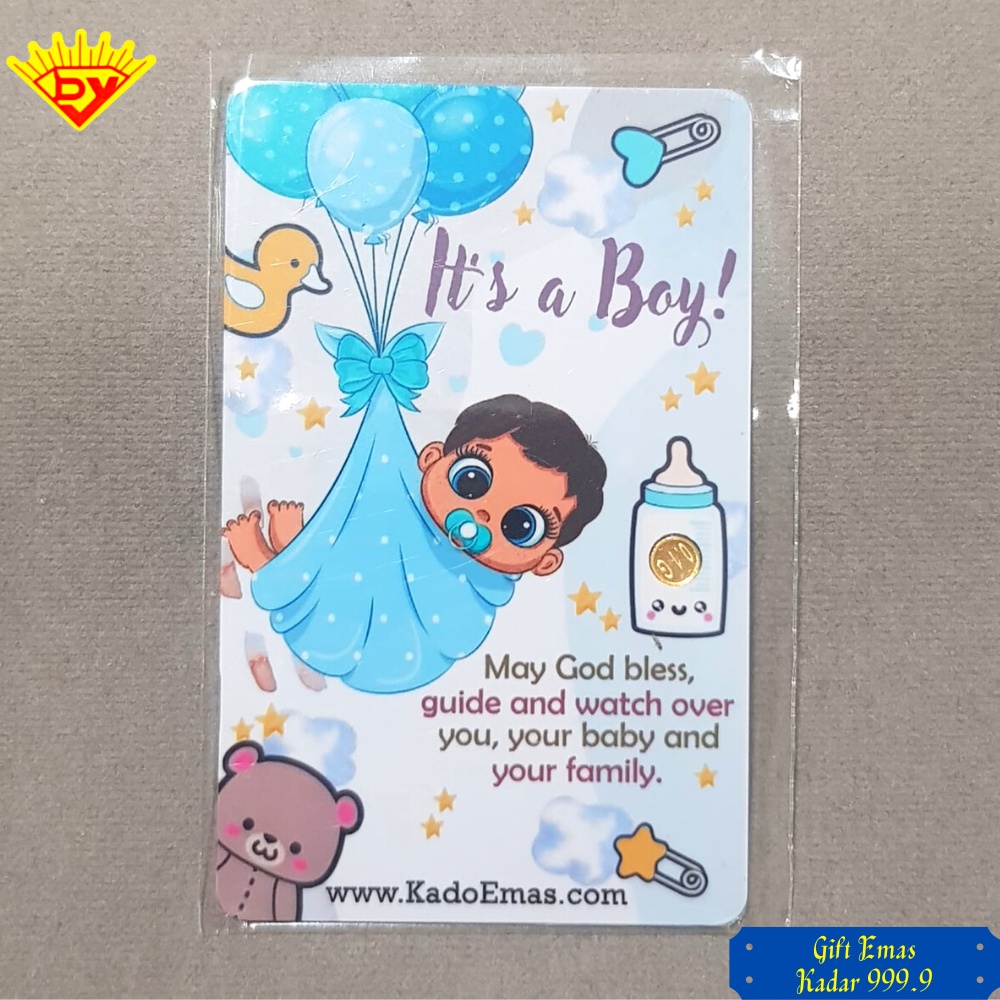 Gift Kado Emas 0.1 Gram Buat Bayi Laki-Laki