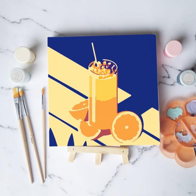

Paint by number lukisan makanan food ver 1 canvas 20x20cm painting kit