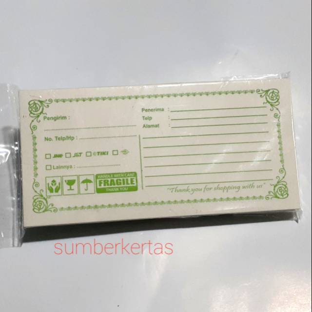 

LABEL PENGIRIMAN ONLINE SHOP/LABEL OLSHOP MURAH