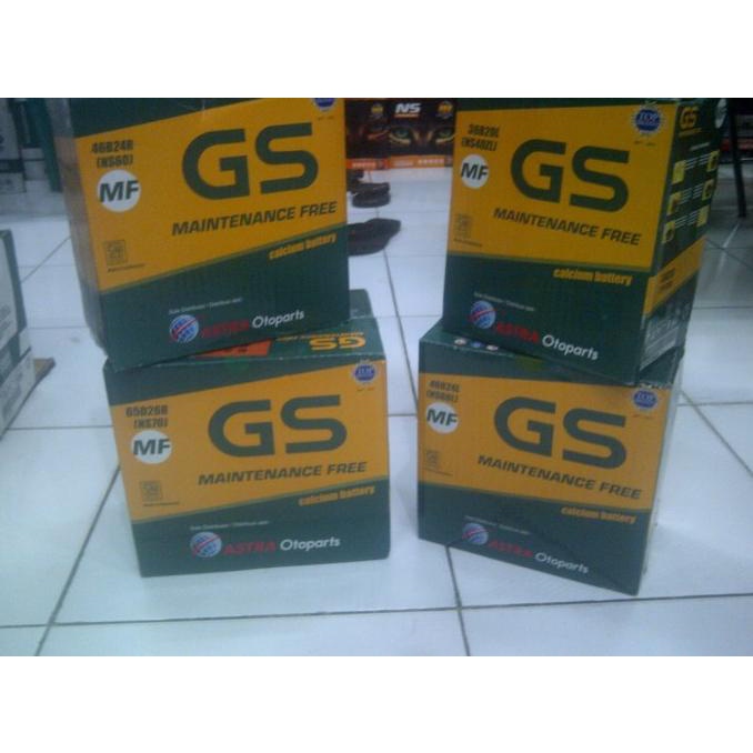 Aki Mobil Gs Astra Type Gs Mf Ns60 45Ah 12 V Gsmf Ns60 " 15001 "