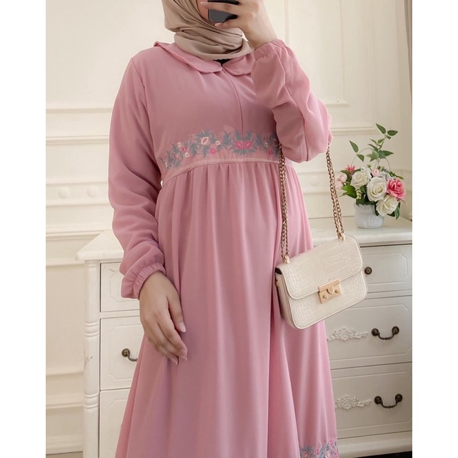 Gamis Terbaru2022 Baju Lebaran / Amora DRESS / Gamis Aplikasi Bordir / Gamis Bordir Melayu Terlaris / Gamis Melayu Jumbo Bodir Mewah / Gamissyari