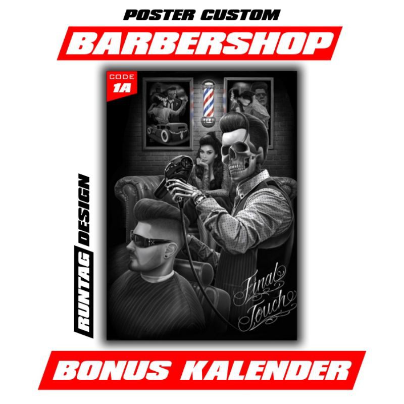 

poster barbershop bonus kalender ukuran a3 (min. order 5 pcs)