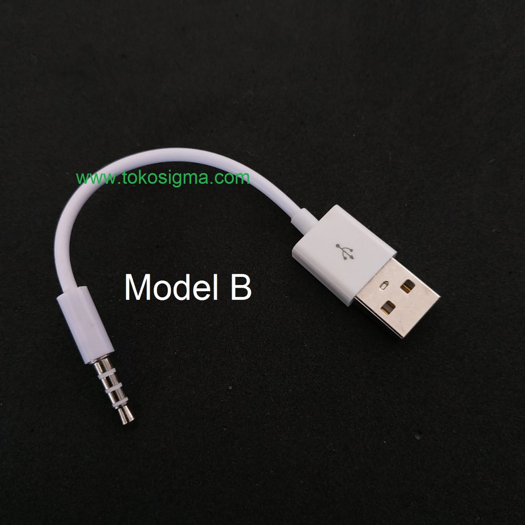 KABEL USB M TO JACK AUDIO 3.5mm garis lingkar 3 charger ipod shuffle