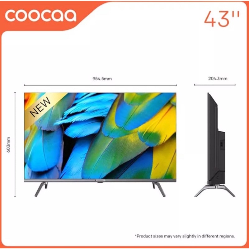 COOCAA LED TV 43 INCH 43S7G - ANDROID 11 - DIGITAL TV - 2.4G/5G WIFI