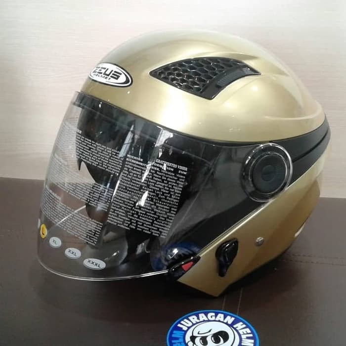 Zeus ZS610 GOLDEN YELLOW Z610 Openface Double Visor