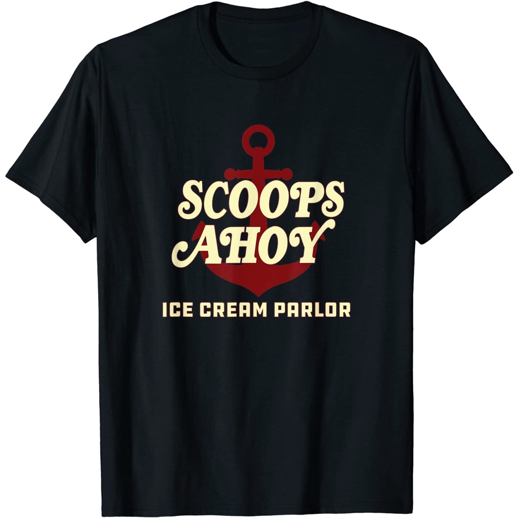 Baju dewasa Stranger Things Scoops Ahoy Ice Cream Parlor Logo T-Shirt