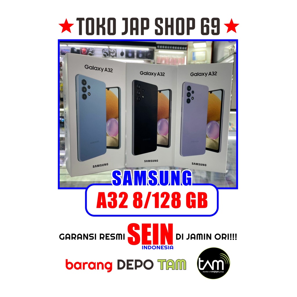 samsung A32 8/128 GB garansi resmi SEIN black violet blue white di jamin ORI