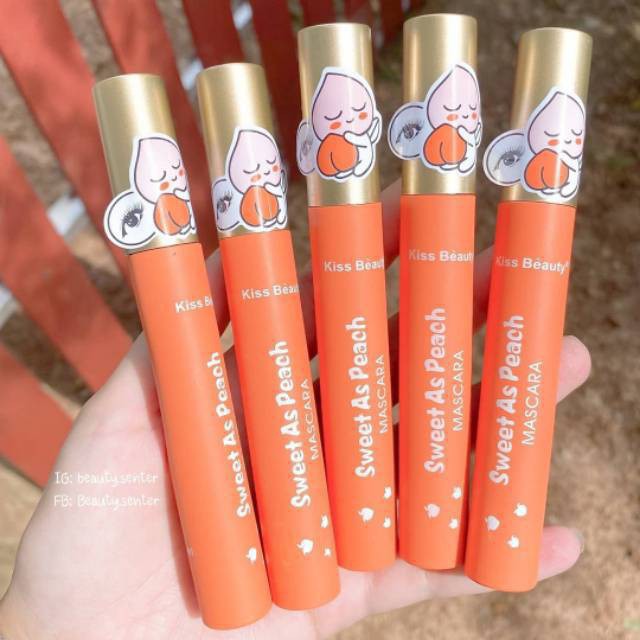 Mascara Kiss Beauty Peach / Penebal Bulu Mata Kiss Beauty Peach