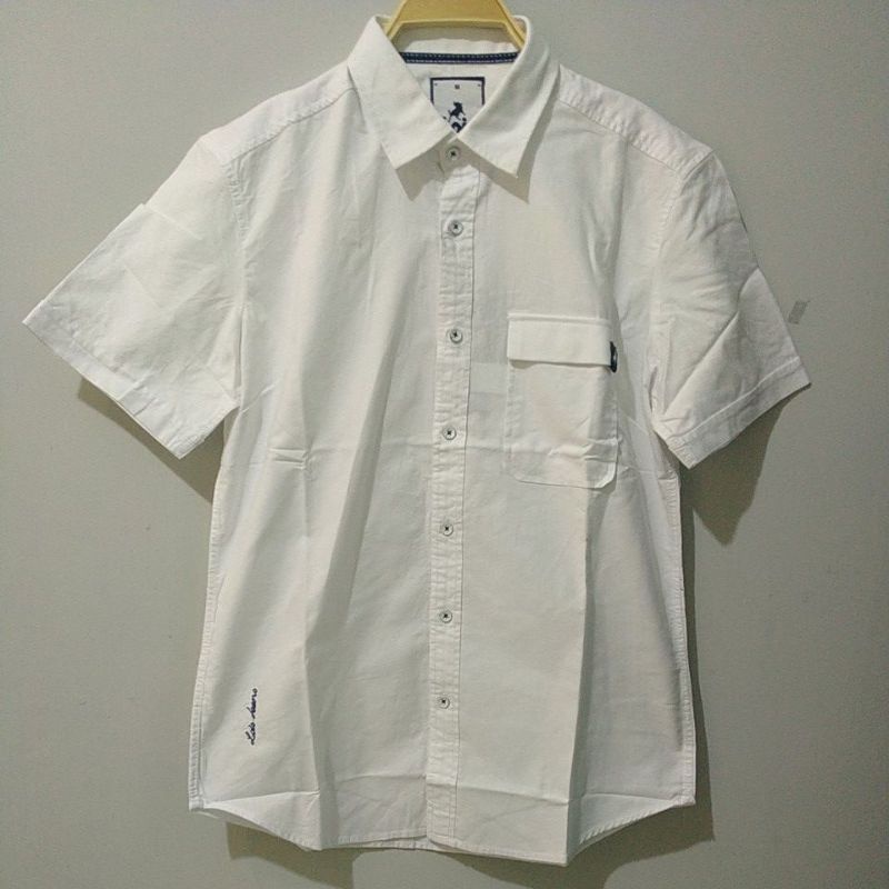 KLS278 OB KEMEJA LENGAN PENDEK PUTIH POLOS SLIM FIT LOIS ORIGINAL