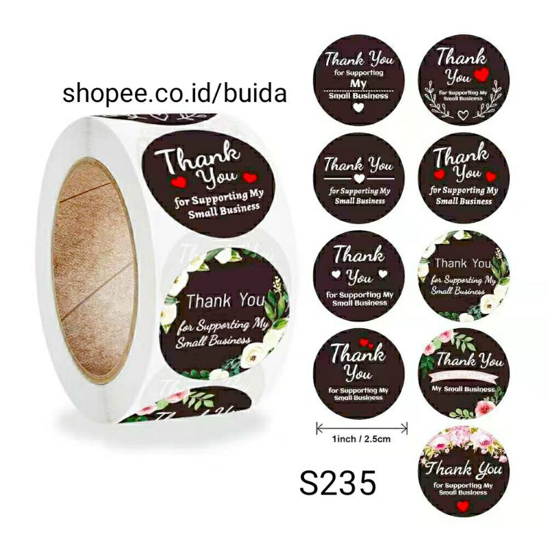 

Label Stiker Sticker Thank You For Supporting My Small Business Segel Kemasan Packaging Sealer Box