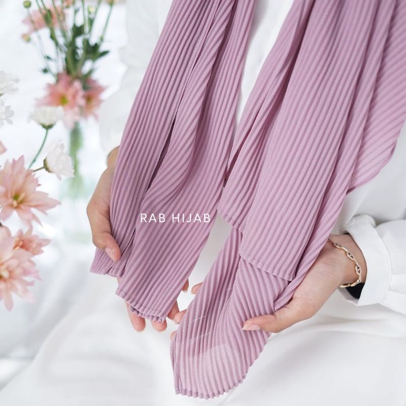 Kayla Pashmina Full Plisket / Pleated Lidi Shawl Ceruty Babydoll Hijab