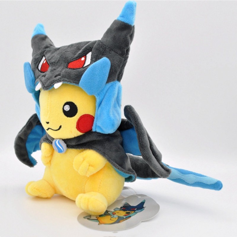 Mainan Boneka Plush Anime Pokemon Pikachu Charizard Hat Charizard Ukuran 22cm Untuk Hadiah Ulang Tahun Anak