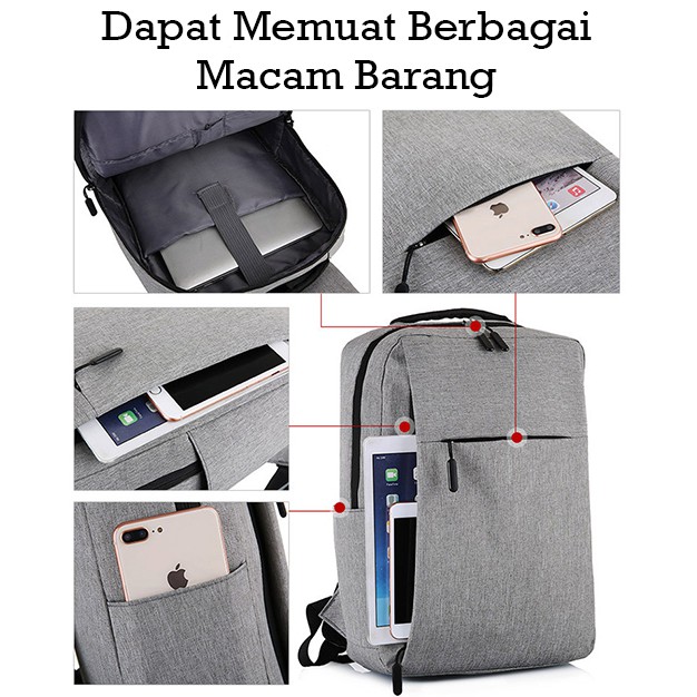 Tas Ransel Power USB Port High Quality Import / Tas USB Charger Original