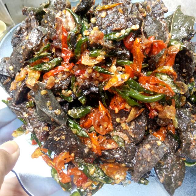 

Tumis Oseng Oseng Paru Mercon / Paru Balado