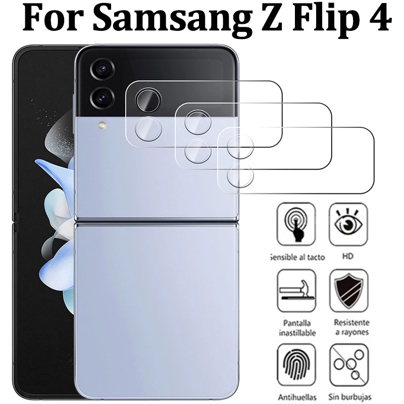 1pc Tempered Glass Pelindung Lensa Kamera Belakang Samsung Z Flip 4 Full Cover Anti Gores