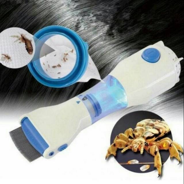 Sisir kutu elektrik penyisir rambut berkutu penghisap vacuum penyedot sedot vakum alat penghilang