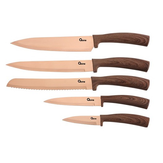 RROX Set Pisau Memasak OXONE OX-618 Rosegold Knife Set 5pcs