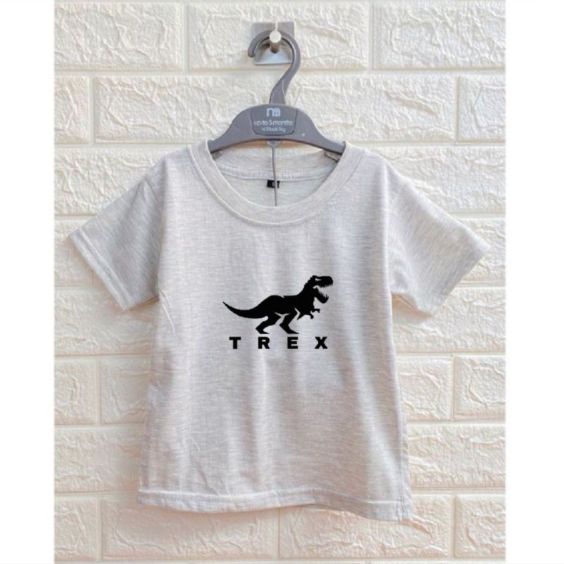 kaos anak anak laki laki dan perempuan unisex  KAOS DINOSARUS TREX SIZE S M L XL