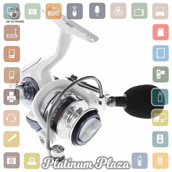 LIEYUWANG HC2000 Reel Pancing 13 Ball Bearing Gear - White`J305U3-