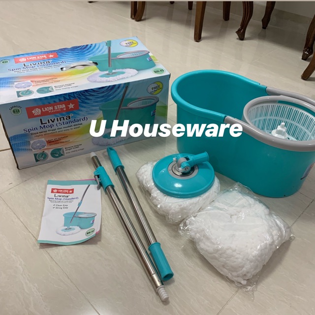Spin mop, pel lantai putar lion star livina - Standard