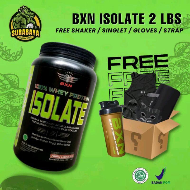 BXN XTREME WHEY PROTEIN ISOLATE 2 LBS BPOM HALAL WPI SUSU FITNESS DIET DEBM GYM NOT VEGAN PLANT