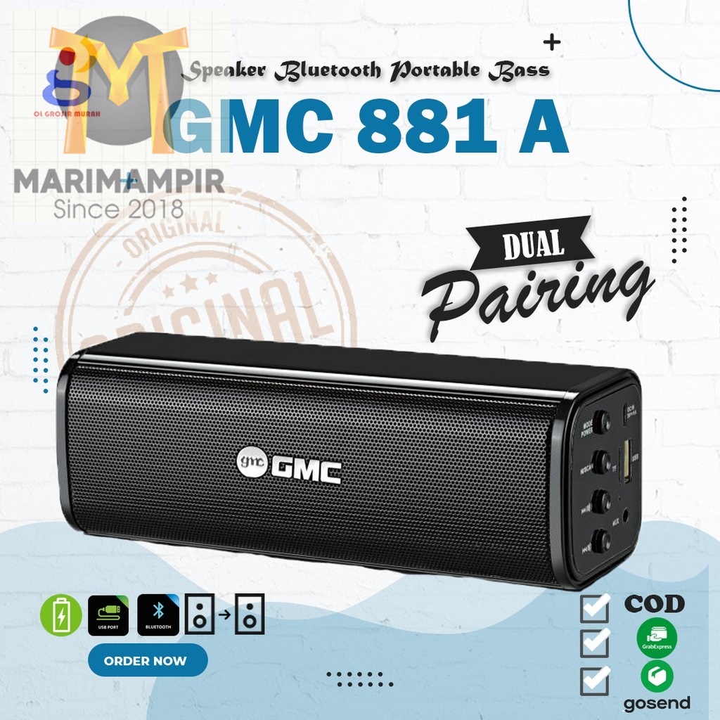 Marimampir Speaker Bluetooth GMC 881A 100% ORIGINAL GMC Speaker Super Baas / RINREI SR-8899B