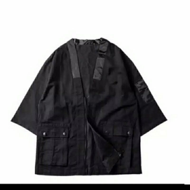 Kimono invine Front Pocket Techwear Hypebeast Pria Outer