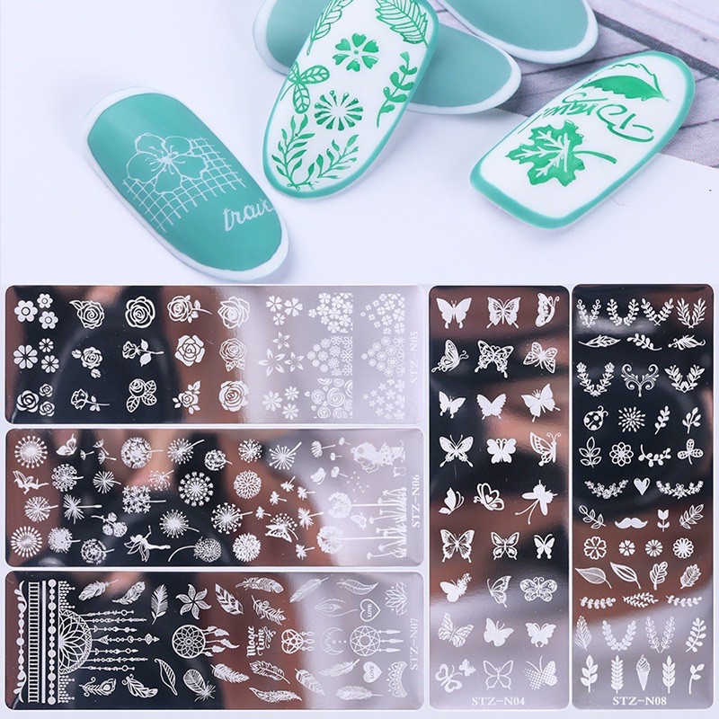 Stamping Plate mix model stamp plate design nail art plat besi hiasan gambar nailart