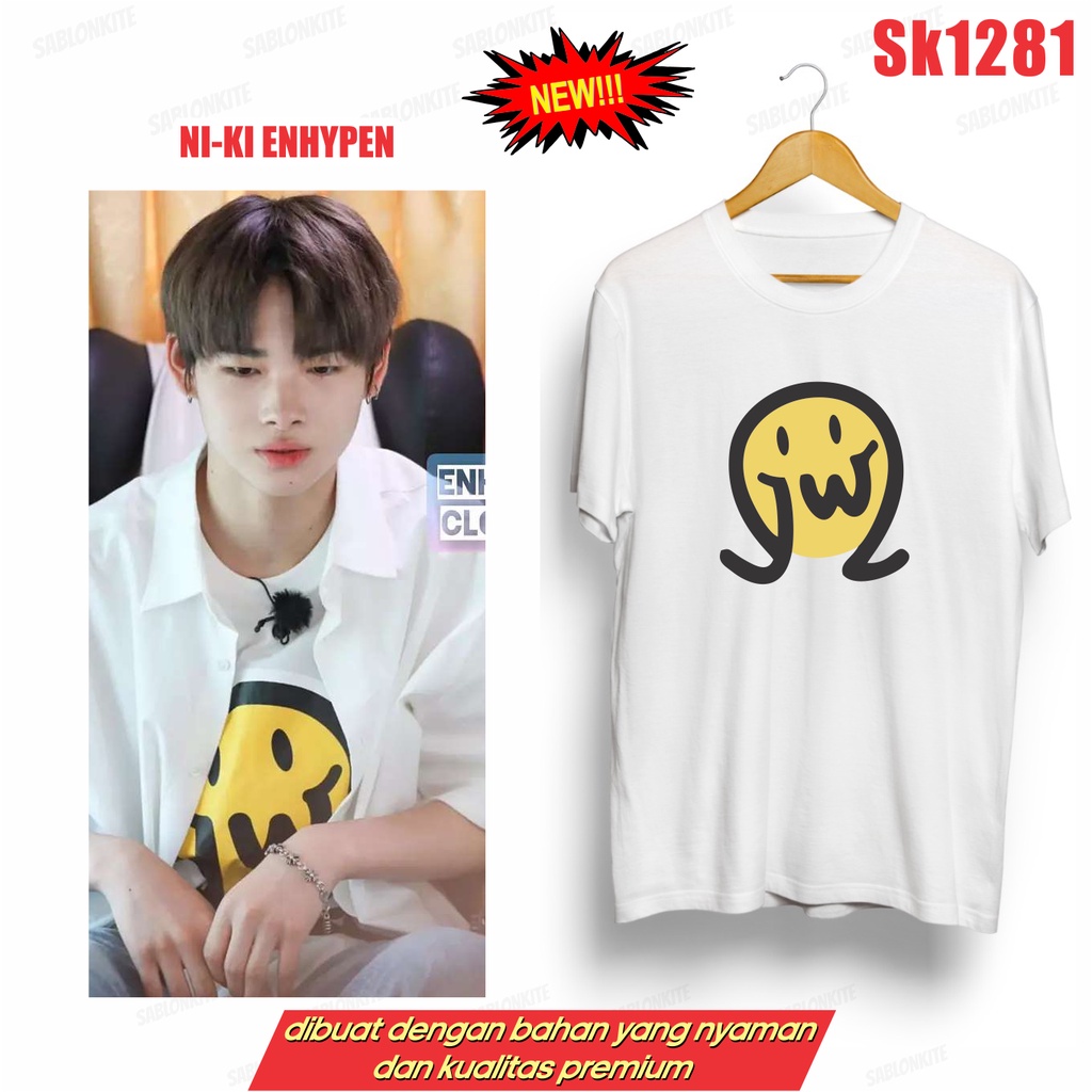 MURAH!!! KAOS NI-KI SMILE SK1281 UNISEX ADA KAOS ANAK KPOP