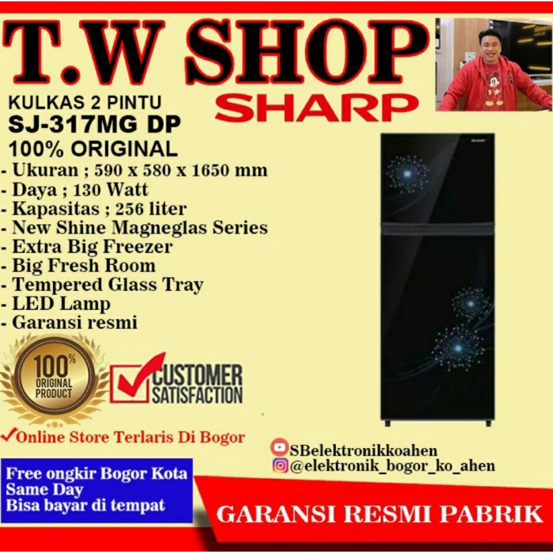 Jual Kulkas Sharp Sj Mg Dp Lemari Es Pintu Liter Garansi