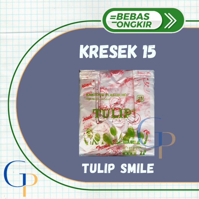 Kantong Kresek Transparan Tulip Smile UK 15/ Kresek HD Transparan