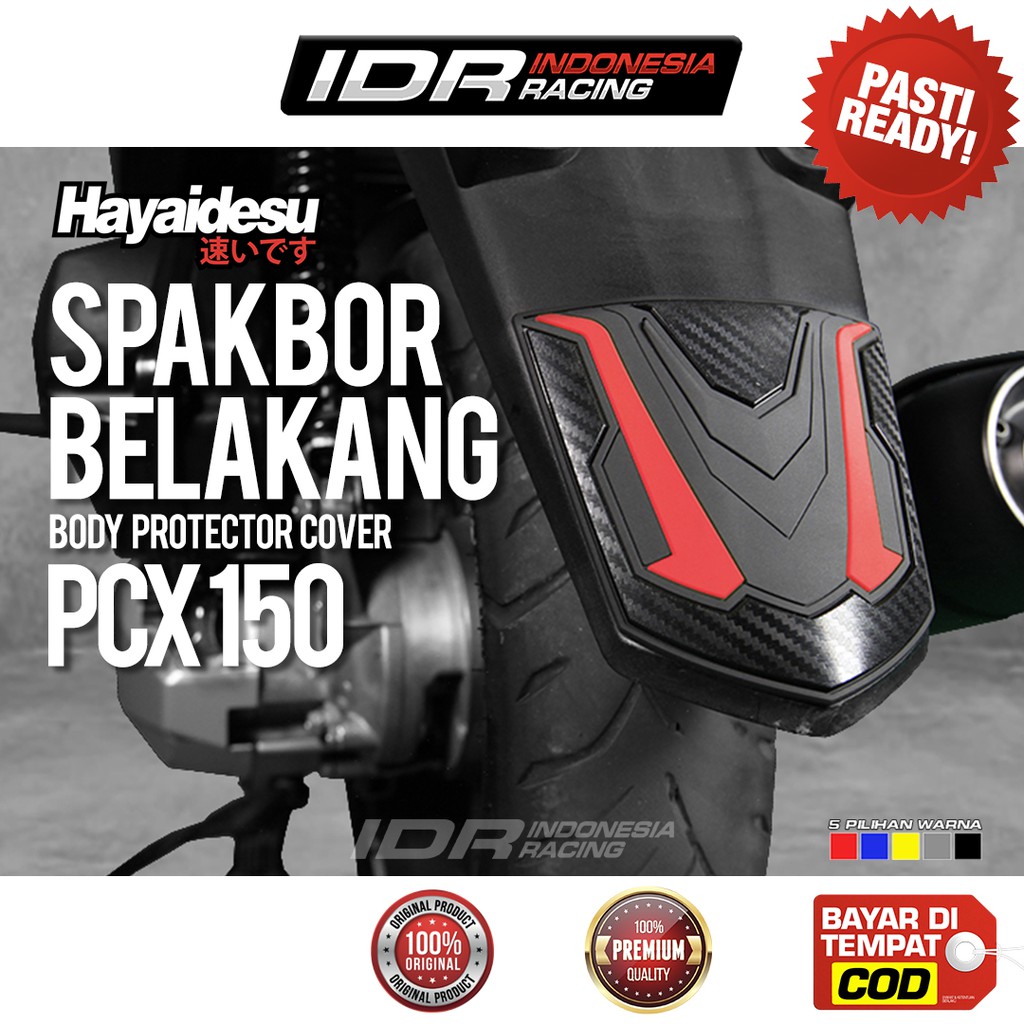 Hayaidesu Spakbor Belakang PCX Rear Fender Body Protector Stiker 3D Honda