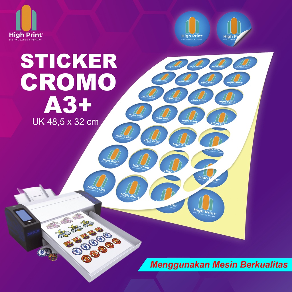 

Cetak Stiker Chromo Sehari Jadi / Cutting Sticker / Sticker label Kemasan / Stiker Aesthetic Laminasi