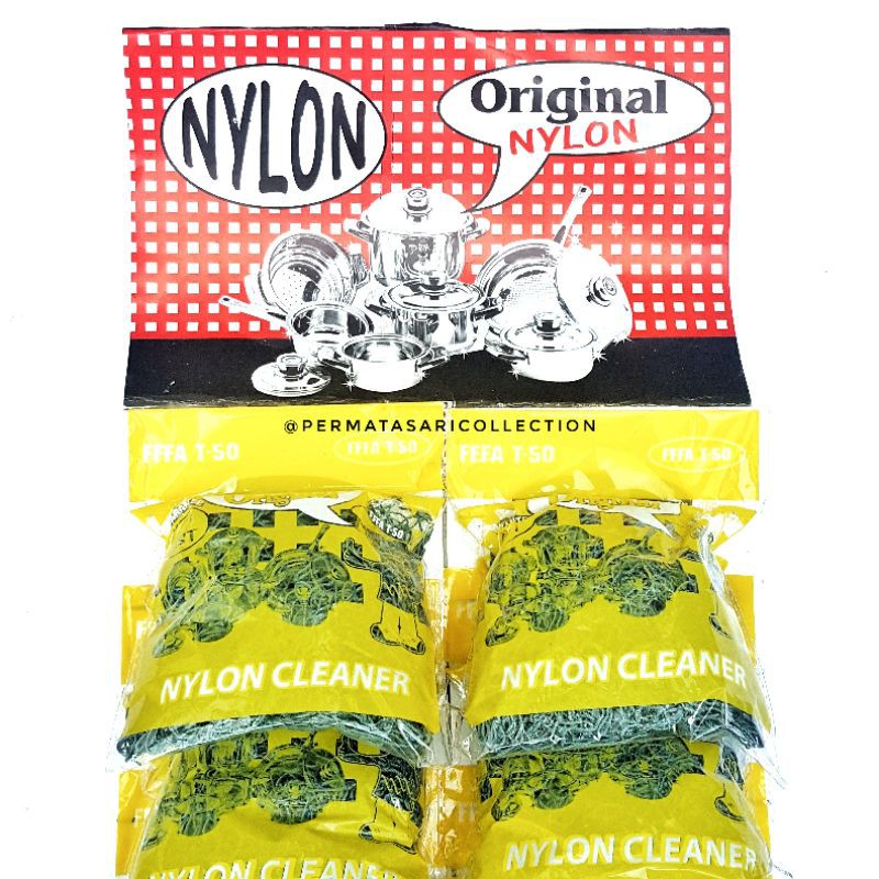 Sabut / Serabut Alat Cuci Piring Nilon Nylon Cleaner Original Jaring Jala Premium