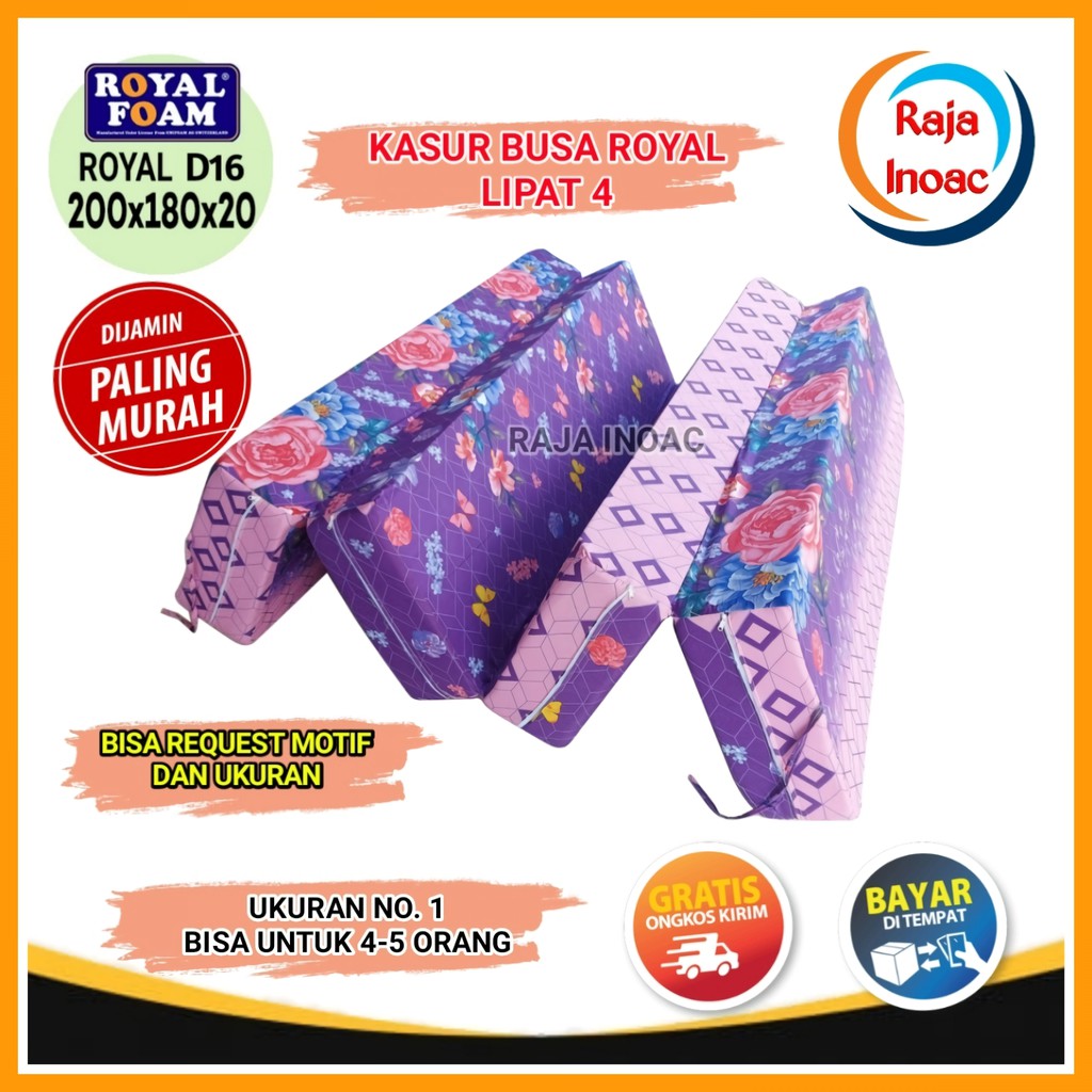 [200x180x20] Kasur Busa Lipat ROYAL Foam Original Garansi 10 Tahun Ukuran NO 1
