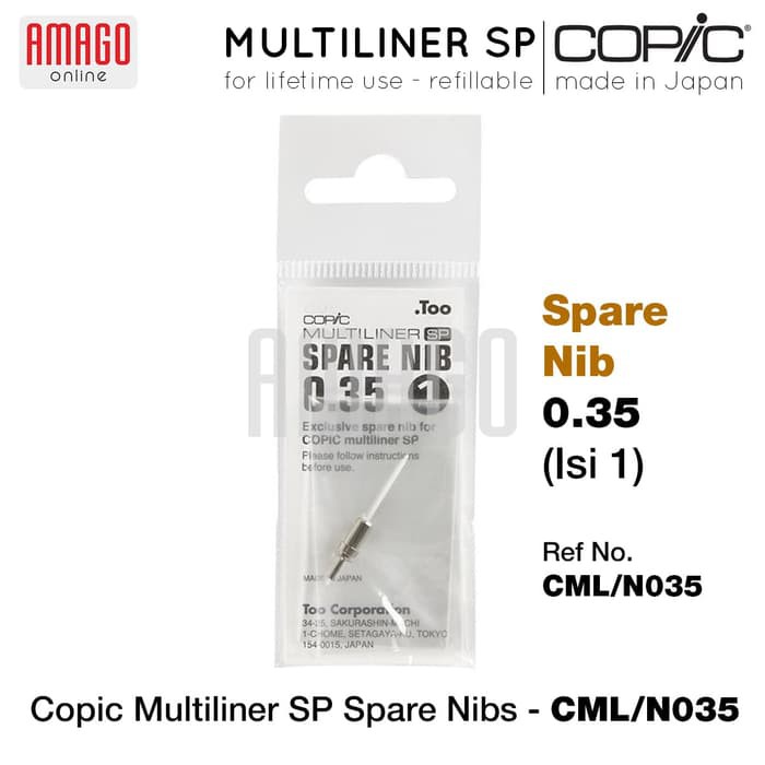 COPIC MULTILINER SP - NIBS 0.35 - MATA PENA - SATUAN - CML/N035