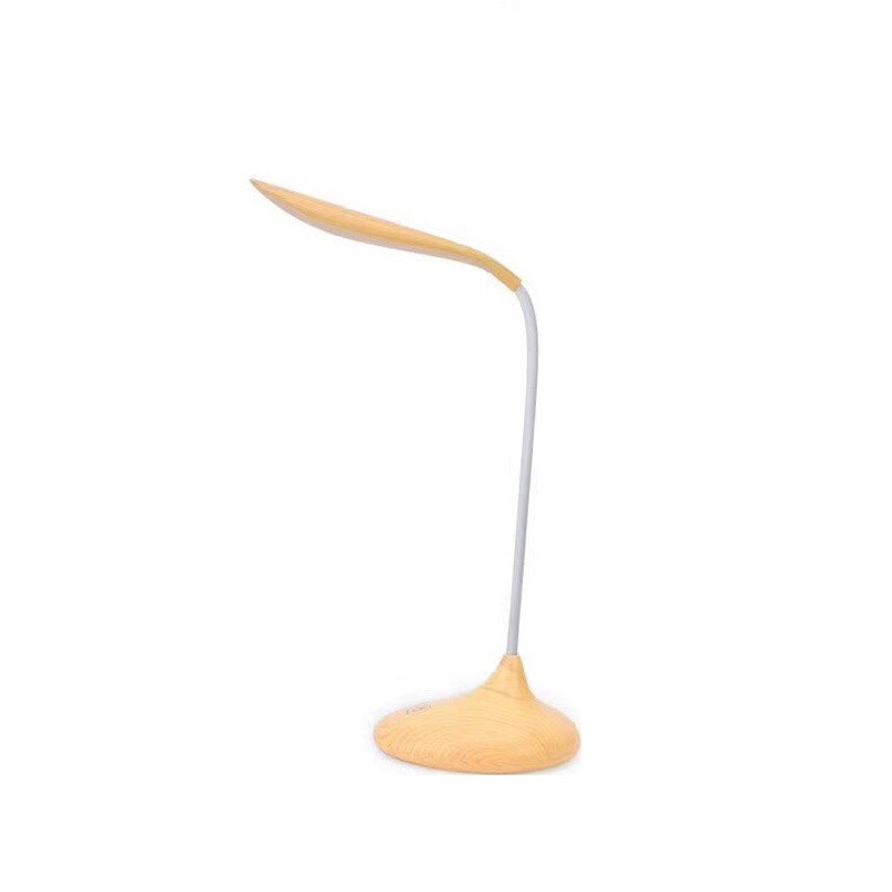 Lampu meja LED Flexible Rechargeable Motif kayu -Desk lamp wood style - lampu kamar tidur belajar