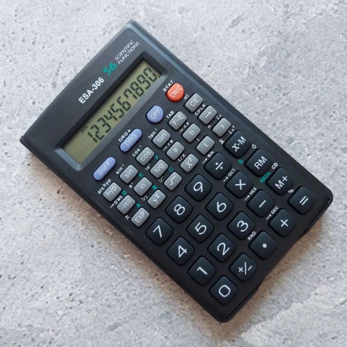 

Kalkulator Scientific Kuliah Calculator Sekolah Sin Cos Tan Original Esa 306 Free Baterai