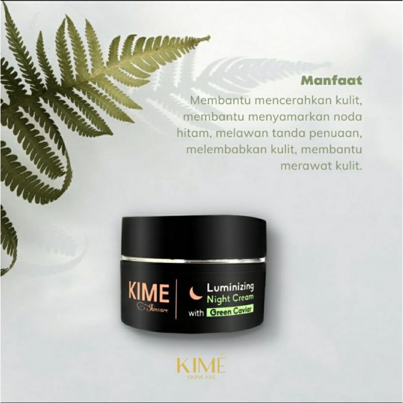 KIME SKINCARE LUMINIZING JEJU DAY CREAM , NIGHT CREAM &amp; CALMING CREAM