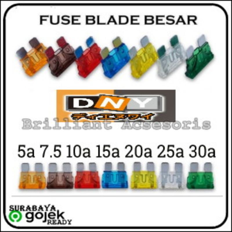 Sekring Fuse DX Tancep DNY Transparant - Dx Besar / Mini