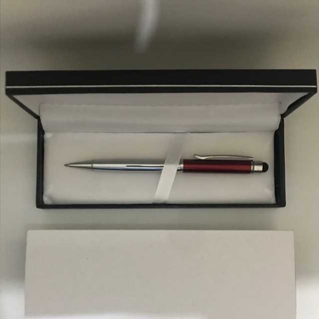 

Pulpen Promosi / Pulpen Esklusif / Pulpen Elegant 108 Merah Stainless Chome