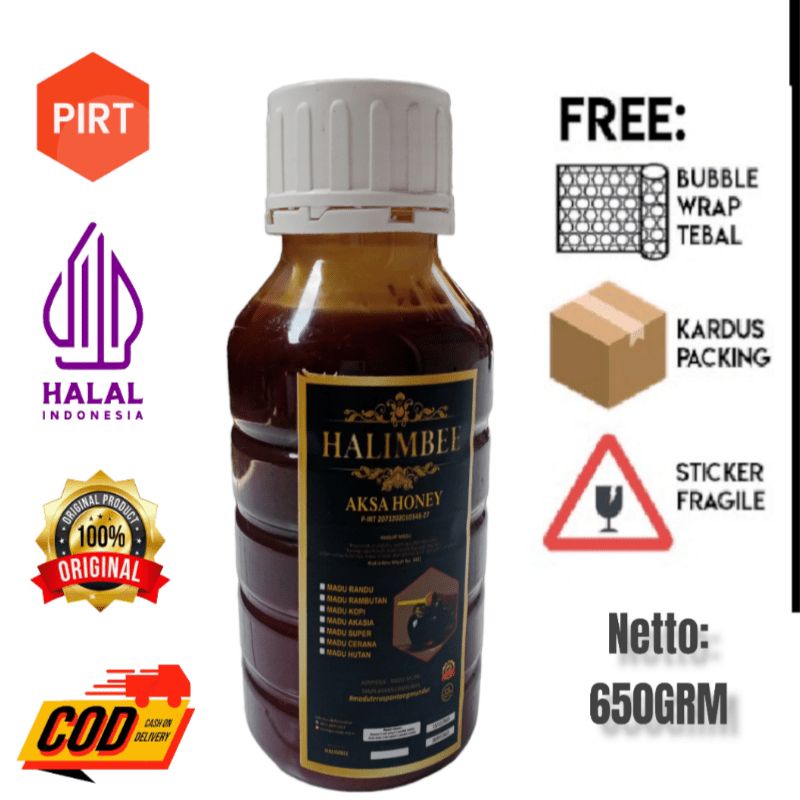

Madu Klanceng 100 % Murni 650Gram - HALIMBEE