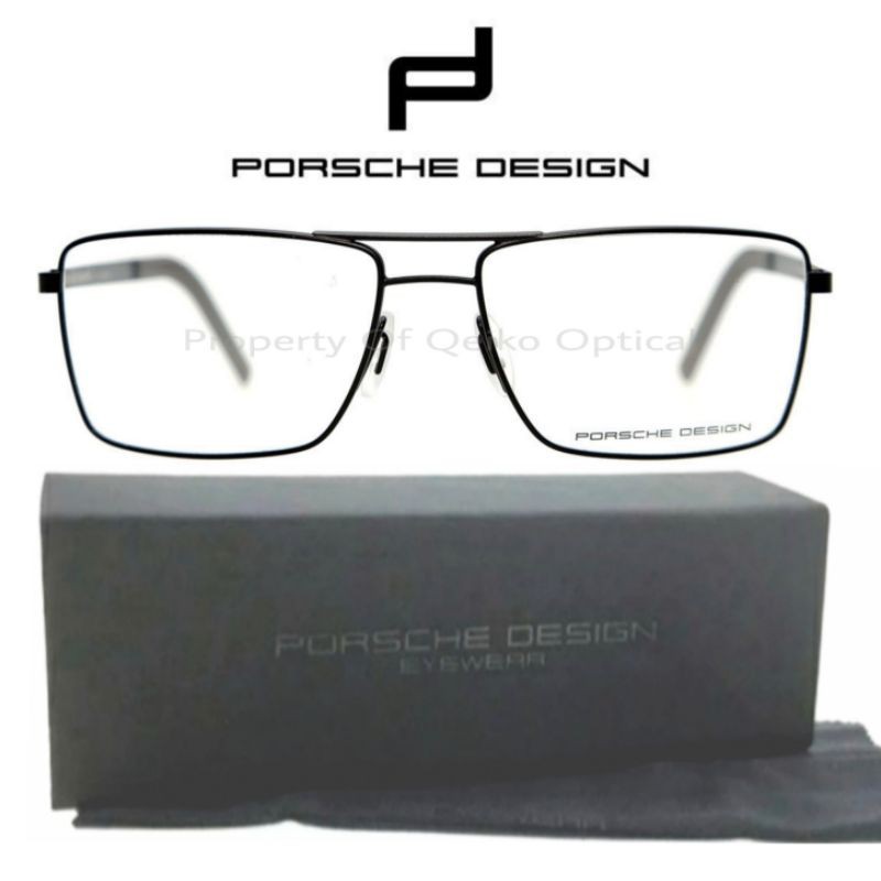 Kacamata Frame Pria Original Porsche Design P8281 A-56 Black - Model Vintage/Retro