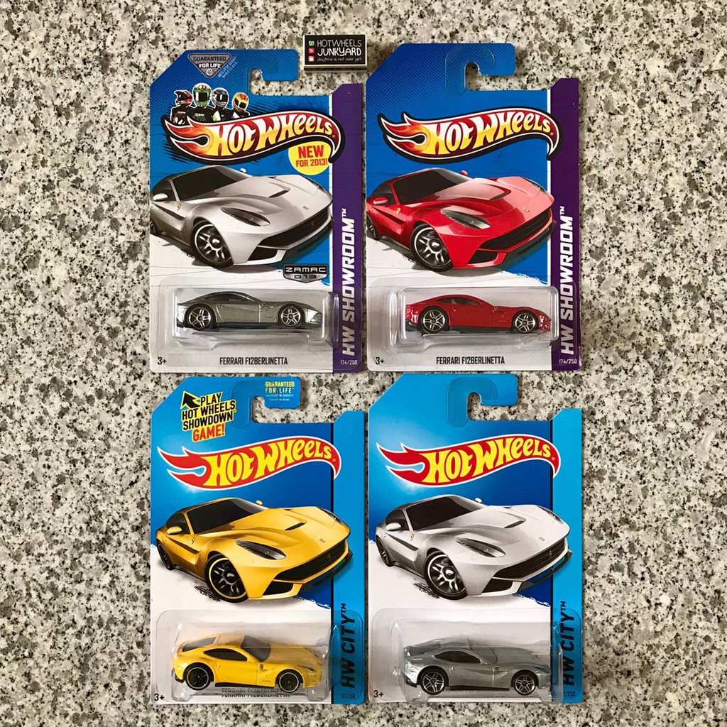 Paket Hot Wheels Ferrari F12 Berlinetta Zamac US Card HW Showroom City