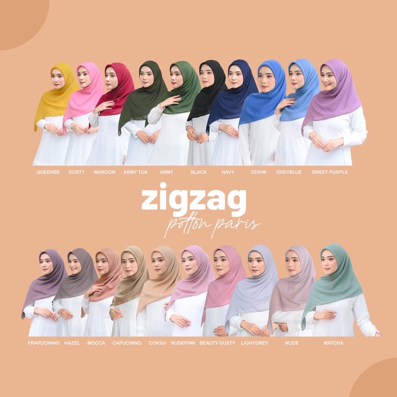 KOYU HIJAB HIJAB SQUARE POTTON ZIGZAG