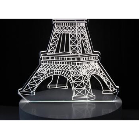 Lampu 3D LED Transparan Desain Eiffel Tower CNS