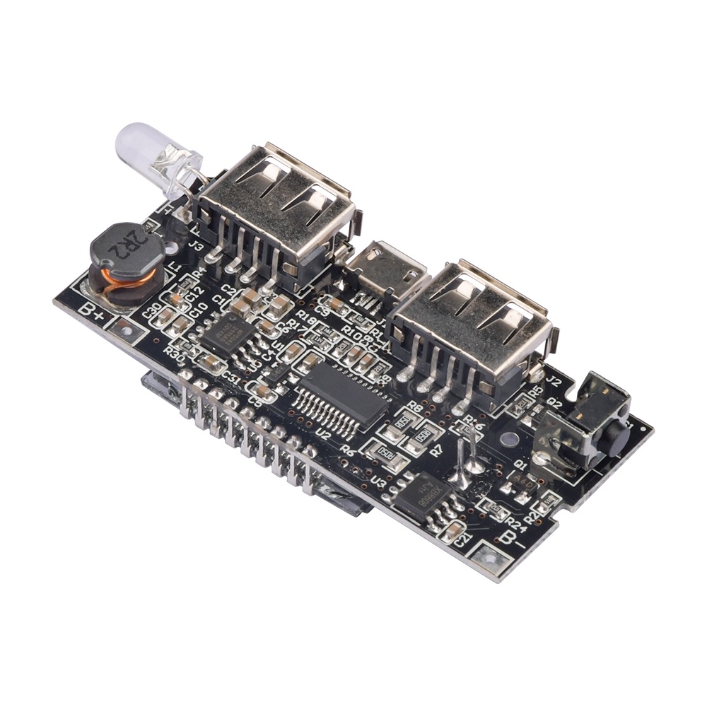 Papan Pcb Power Bank 18650 Dual Usb 5v 1a 2.1a Diy