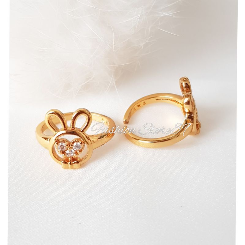 Cincin Anak karakter import lapis emas all size ukuran Antikarat