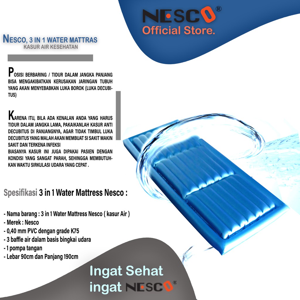Nesco 3 in 1 Water Mattras / Kasur Air Kesehatan